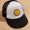 Mini Smiley Patch Trucker Hat -Tullabee 001796 LJRH4136 BLACK 00