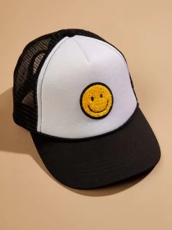 Mini Smiley Patch Trucker Hat