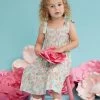 Peyton Floral Toddler Dress 2 Peyton Floral Toddler Dress -Tullabee 001913 DR0094CTTU MINT FLORAL 09