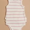 Mary Kate Ribbed Striped Bodysuit -Tullabee 001937 506S24SIL IVORY PINK 00