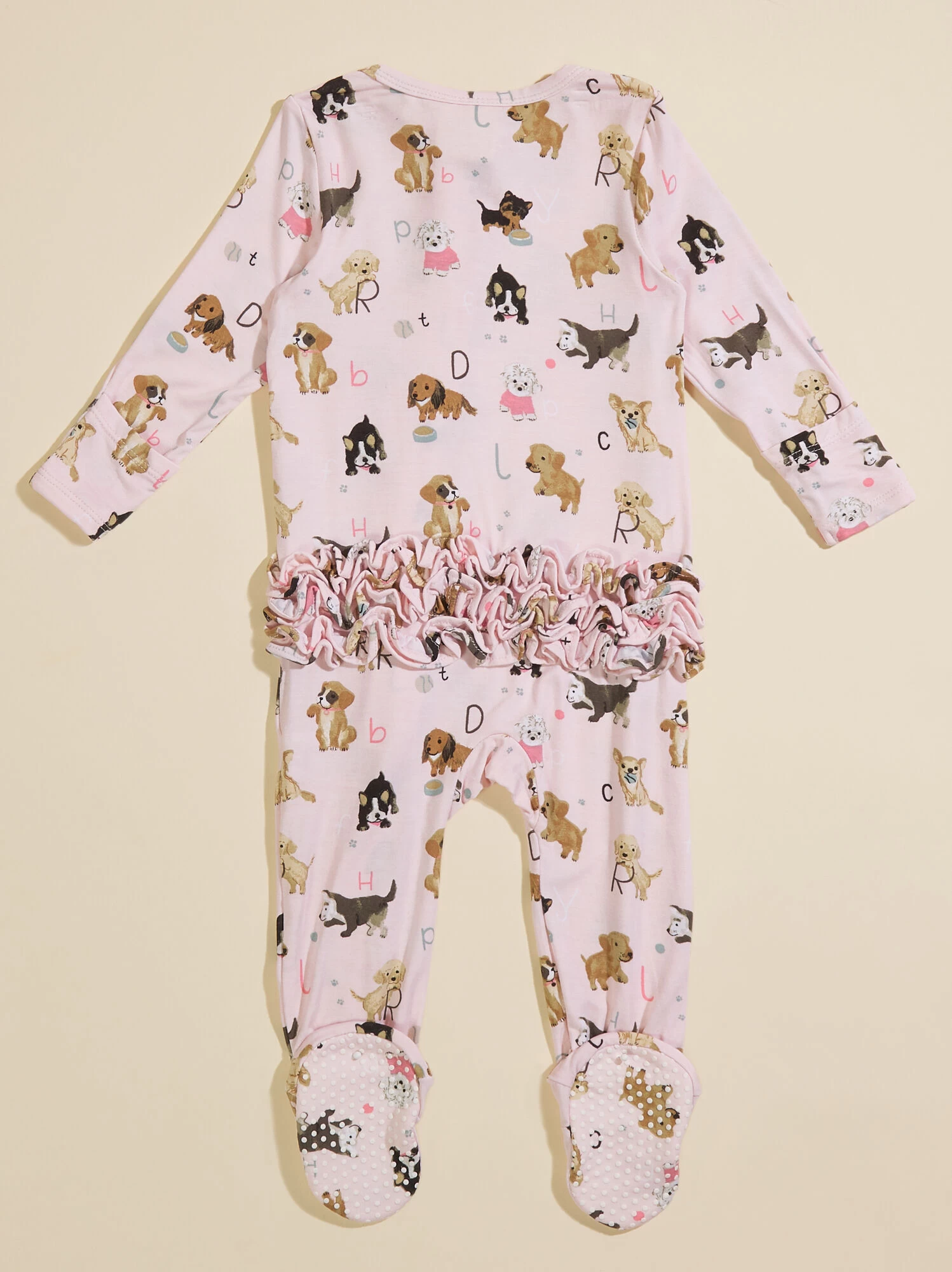 Alphabet Puppy Ruffle Footie 4 Alphabet Puppy Ruffle Footie - Image 2