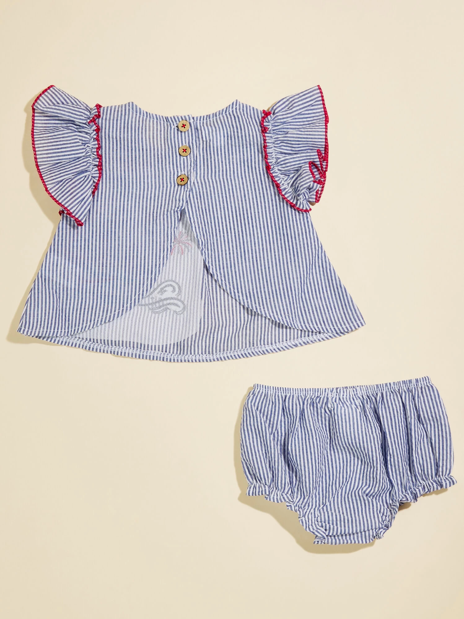 Kyla Sailboat Pinafore Set By MudPie 3 Kyla Sailboat Pinafore Set By MudPie - Image 2