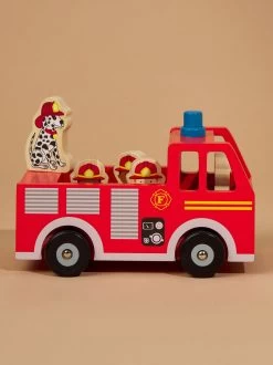 Firetruck Wood Set By MudPie