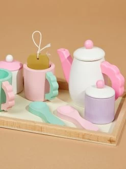 Wood Tea Party Set By MudPie -Tullabee 001981 11870020 MULTI 02