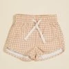 Tanner Gingham Swim Trunks By Rylee + Cru 2 Tanner Gingham Swim Trunks By Rylee + Cru -Tullabee 004134 QM333KXAT MELON 00