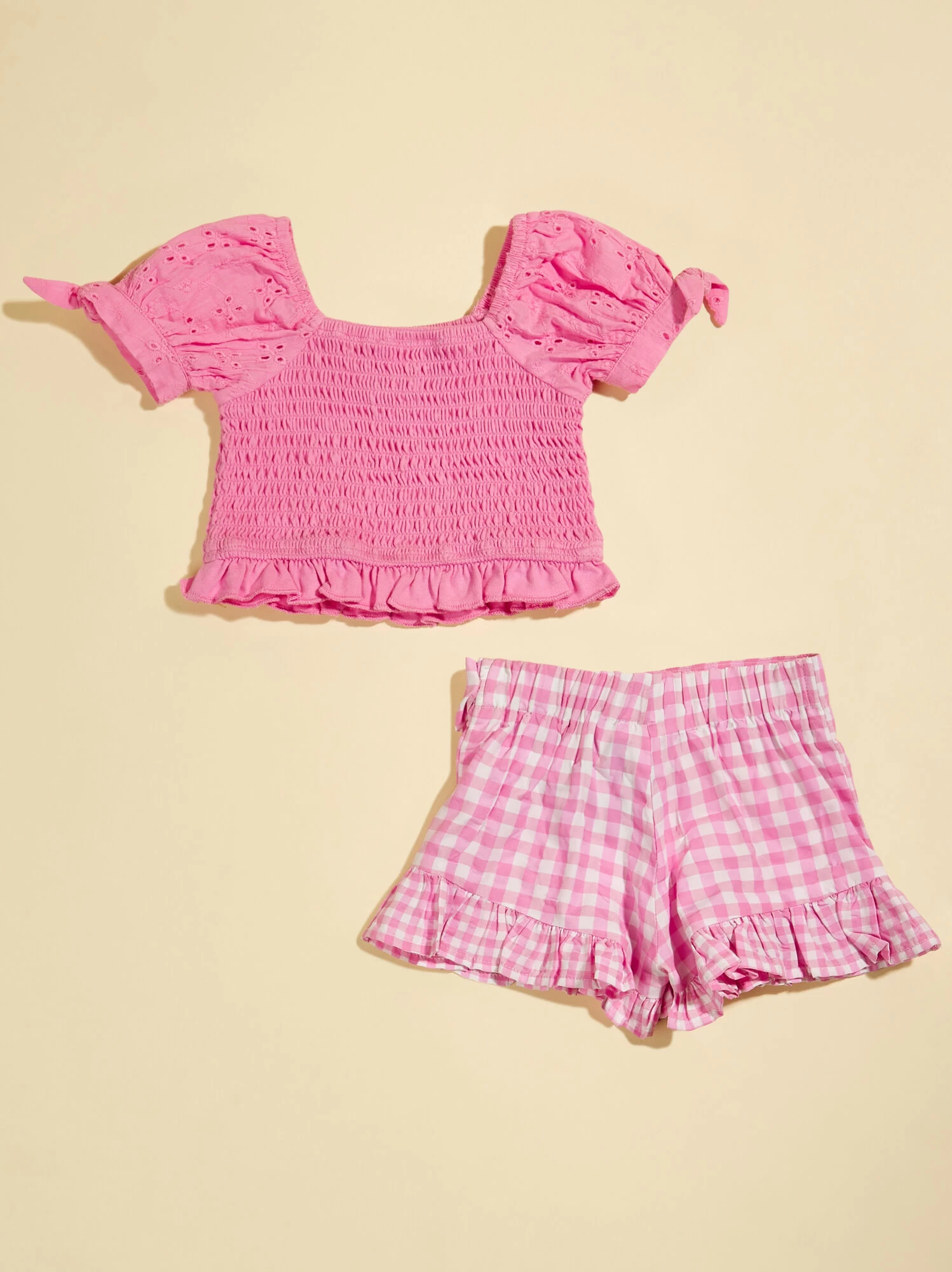 Alice Smocked Top And Gingham Shorts Set 4 Alice Smocked Top And Gingham Shorts Set - Image 2