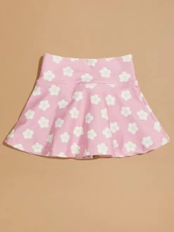 Daisies Athletic Skort -Tullabee 004297 241MS24DAISY PINK FLORAL 02